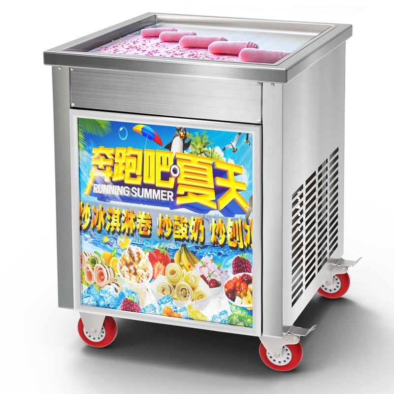 Ice Cream Maker Electric - Kızartma Buz Makinesi Ticari Elektrikli Buz