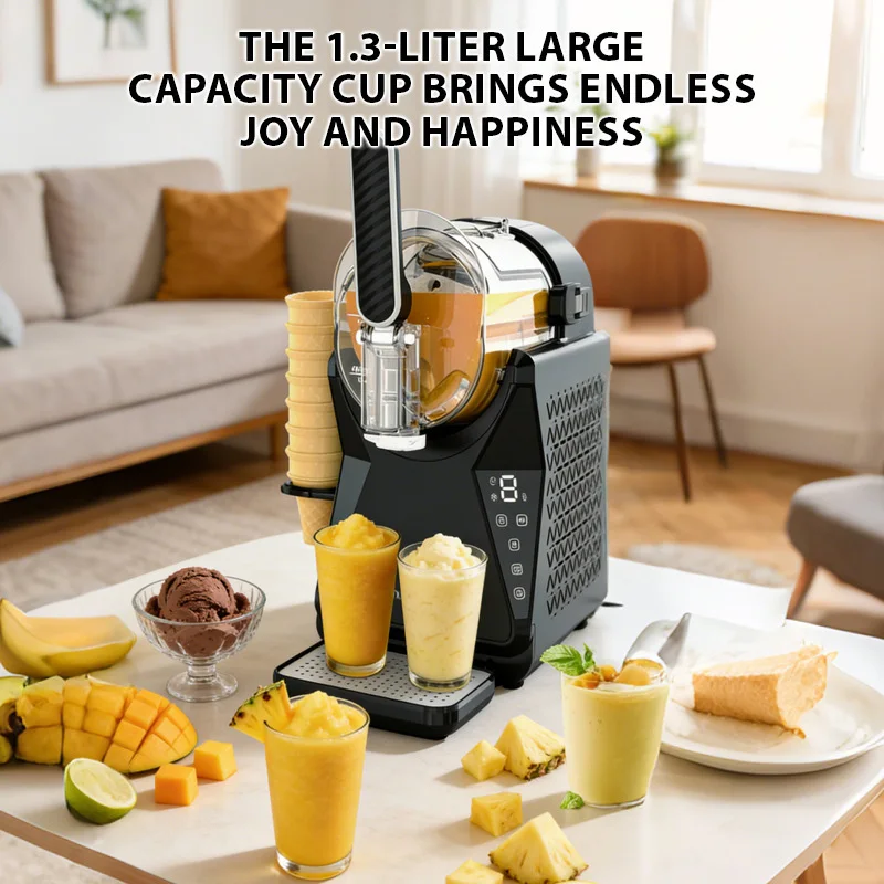Ice Cream Maker Electric - Ticari 1.3L Smoothie Makinesi, Soğuk İçecek